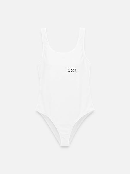 Loeppt-schwarz - Frauen Badeanzug - Weiß