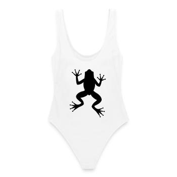 Grenouille crapaud - Maillot de bain femme - blanc - Dos - AI Model Female 172 dark (172cm)
