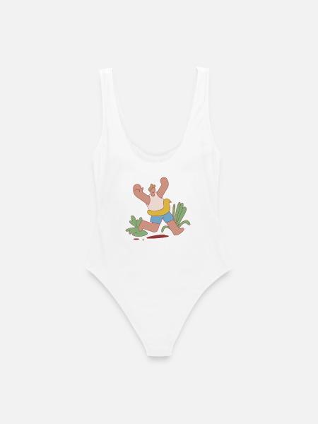 Sommerdesign - Frauen Badeanzug - Weiß