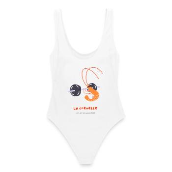 La crevette fait de la gonflette - Maillot de bain femme - blanc - Dos - AI Model Female 172 dark (172cm)