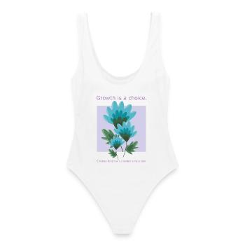 La croissance est un choix - Maillot de bain femme - blanc - Dos - AI Model Female 172 dark (172cm)