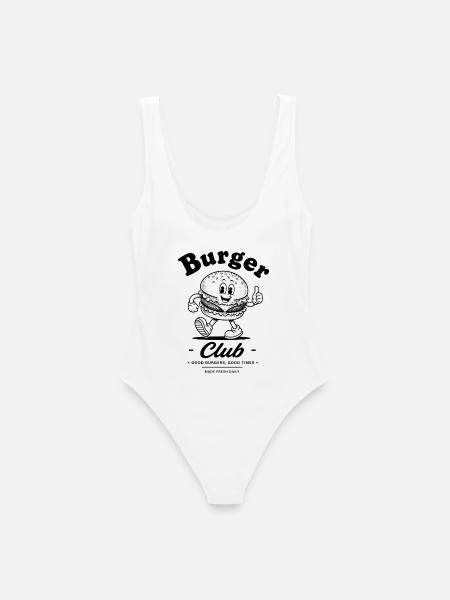 Burger Club - Good Burgers and Good Times - Frauen Badeanzug - Weiß
