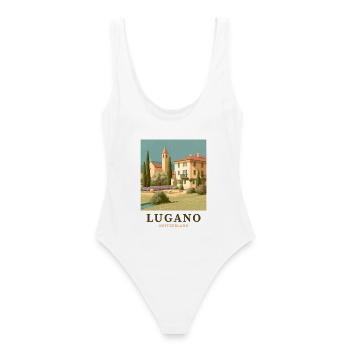 Lugano Villa Panorama - Maillot de bain femme - blanc - Dos - AI Model Female 172 dark (172cm)