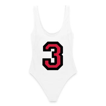 Numéro trois - Le numéro 3 - Maillot de bain femme - blanc - Dos - AI Model Female 172 dark (172cm)