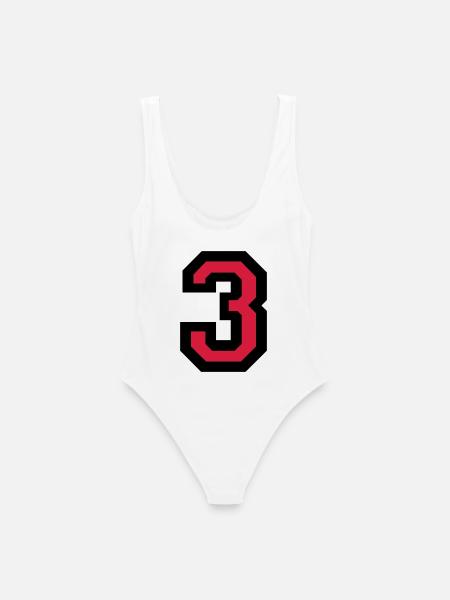 Number Three - The number 3 - Women's Swimsuit - white