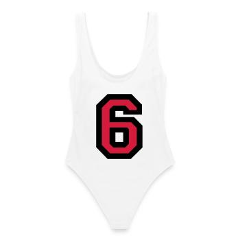 Le numéro 3 - Maillot de bain femme - blanc - Dos - AI Model Female 172 dark (172cm)