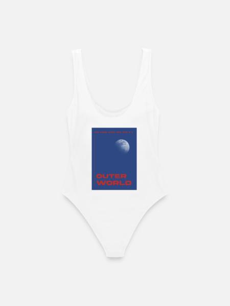 Outer World - Frauen Badeanzug - Weiß