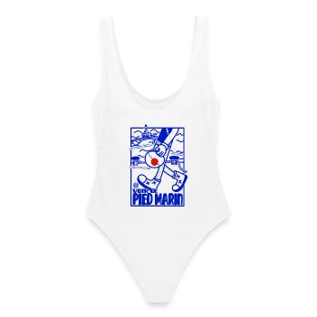 Pied Marin Toulon Bachi - Maillot de bain femme - blanc - Dos - AI Model Female 172 dark (172cm)