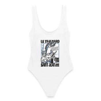 Thazard de Saint Jean du Var - Maillot de bain femme - blanc - Dos - AI Model Female 172 dark (172cm)