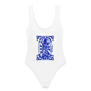 Sainte Bonne Sardine Marseille - Maillot de bain femme - blanc - Dos - AI Model Female 172 dark (172cm)