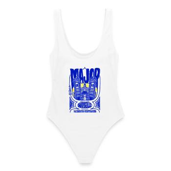 Cathédrale La Major Marseille  - Maillot de bain femme - blanc - Dos - AI Model Female 172 dark (172cm)