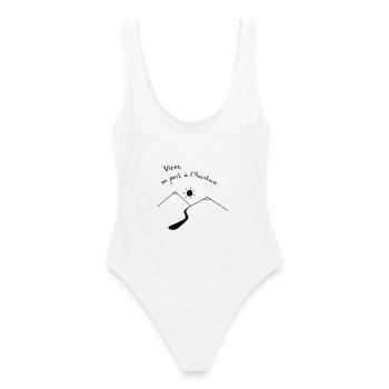 Viens, on part à l'Aventure - Maillot de bain femme - blanc - Dos - AI Model Female 172 dark (172cm)