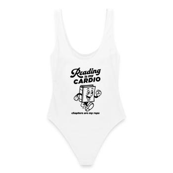 La lecture est mon cardio - Maillot de bain femme - blanc - Dos - AI Model Female 172 dark (172cm)