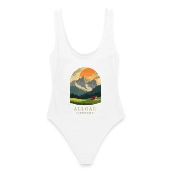 Allgäu Germany Alpine Landscape - Frauen Badeanzug - Weiß - Hinten - AI Model Female 172 dark (172cm)