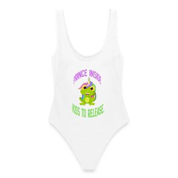 Prince Inside – Kiss to Release - Women's Swimsuit - white - Back - AI Model Female 172 dark (172cm)