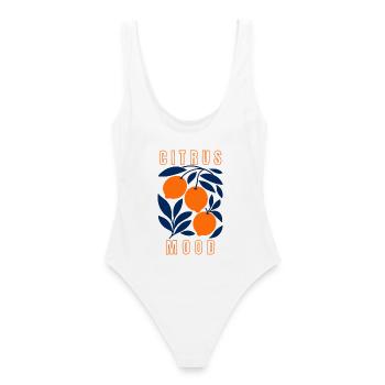 Citrus Mood - Women's Swimsuit - white - Back - AI Model Female 172 dark (172cm)