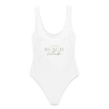 Amalfi Beach Club Logo - Frauen Badeanzug - Weiß - Hinten - AI Model Female 172 dark (172cm)
