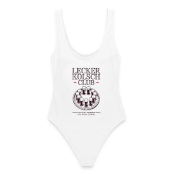 Lecker Kölsch Club Kölle Kölner Bier Brauhaus Köln - Frauen Badeanzug - Weiß - Hinten - AI Model Female 172 dark (172cm)