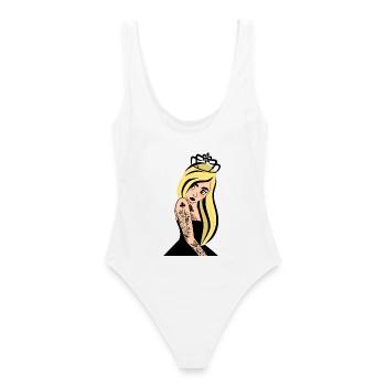 Dame de Trefle Punk - Maillot de bain femme - blanc - Dos - AI Model Female 172 dark (172cm)