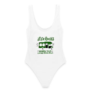 camping - Maillot de bain femme - blanc - Dos - AI Model Female 172 dark (172cm)