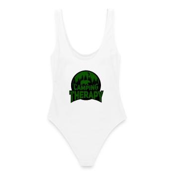 Cadeau de thérapie de nuit pour campeur dans la forêt - Maillot de bain femme - blanc - Dos - AI Model Female 172 dark (172cm)