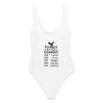Plombiers - Maillot de bain femme - blanc - Dos - AI Model Female 172 dark (172cm)