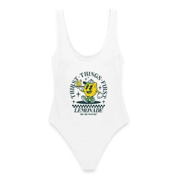 La soif d’abord - Limonade - Maillot de bain femme - blanc - Dos - AI Model Female 172 dark (172cm)