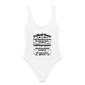Football Le joueur préféré de maman est né - Maillot de bain femme - blanc - Dos - AI Model Female 172 dark (172cm)