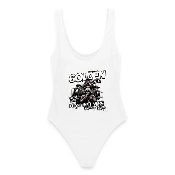 Âge d’or – Héritage du Hip-Hop Boom Bap Streetwear - Maillot de bain femme - blanc - Dos - AI Model Female 172 dark (172cm)