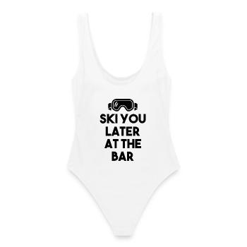 SKI YOU LATER AT THE BAR – Après Ski - Maillot de bain femme - blanc - Dos - AI Model Female 172 dark (172cm)