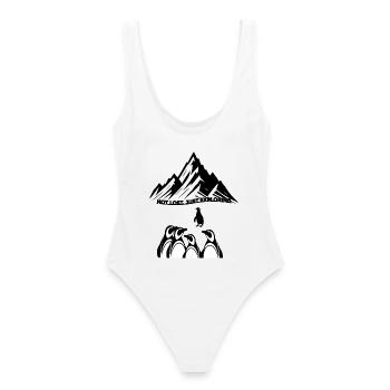 Dessin au trait des Black Shadow Claws - Maillot de bain femme - blanc - Dos - AI Model Female 172 dark (172cm)