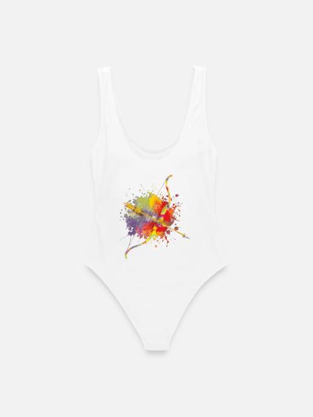 Bow and Arrow - Design Splash Art for Archers - Women's Swimsuit - white