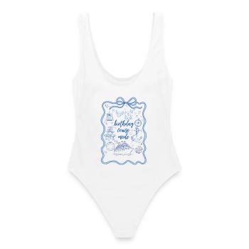 Groupes de voyage en bateau de croisière pour les vacances d’anniversaire - Maillot de bain femme - blanc - Dos - AI Model Female 172 dark (172cm)
