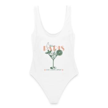 France Paris City Break Voyage Girls - Maillot de bain femme - blanc - Dos - AI Model Female 172 dark (172cm)