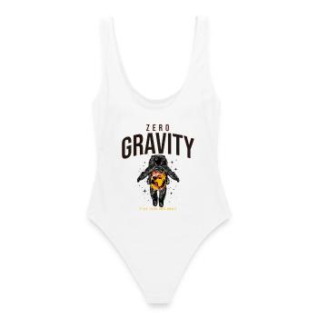 Zero Gravity Astronaut Erde Weltraum - Frauen Badeanzug - Weiß - Hinten - AI Model Female 172 dark (172cm)