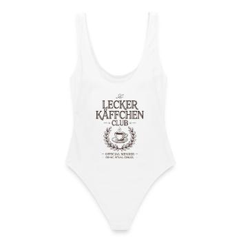 Kaffee Lecker Käffchen Club Espresso Cafe Barista - Frauen Badeanzug - Weiß - Hinten - AI Model Female 172 dark (172cm)