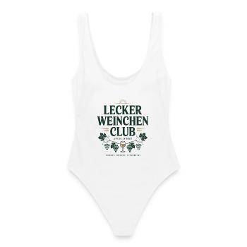 Wein Lecker Weinchen Club Weinliebhaber Rotwein - Frauen Badeanzug - Weiß - Hinten - AI Model Female 172 dark (172cm)
