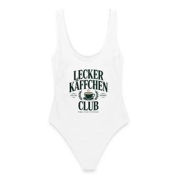 Kaffee Lecker Käffchen Club Espresso Cafe Barista - Frauen Badeanzug - Weiß - Hinten - AI Model Female 172 dark (172cm)