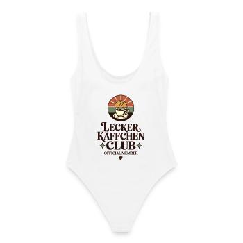 Kaffee Lecker Käffchen Club Espresso Cafe Barista - Frauen Badeanzug - Weiß - Hinten - AI Model Female 172 dark (172cm)