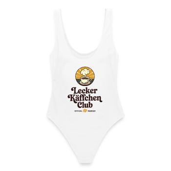 Kaffee Lecker Käffchen Club Espresso Cafe Barista - Frauen Badeanzug - Weiß - Hinten - AI Model Female 172 dark (172cm)