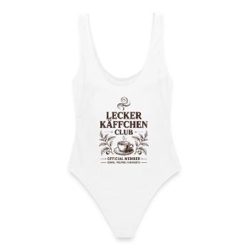 Kaffee Lecker Käffchen Club Espresso Cafe Barista - Frauen Badeanzug - Weiß - Hinten - AI Model Female 172 dark (172cm)