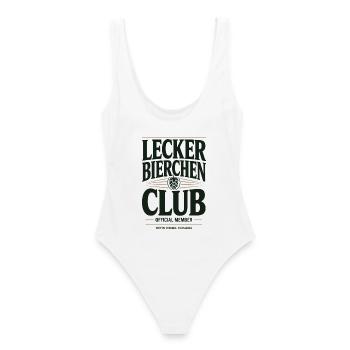 Lecker Bierchen Club Bier Spruch JGA Malle Bier - Frauen Badeanzug - Weiß - Hinten - AI Model Female 172 dark (172cm)