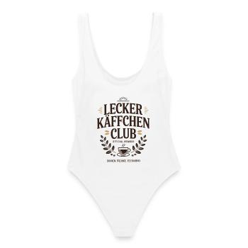 Kaffee Lecker Käffchen Club Espresso Cafe Barista - Frauen Badeanzug - Weiß - Hinten - AI Model Female 172 dark (172cm)
