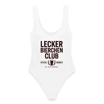 Lecker Bierchen Club Bier Spruch JGA Malle Bier - Frauen Badeanzug - Weiß - Hinten - AI Model Female 172 dark (172cm)