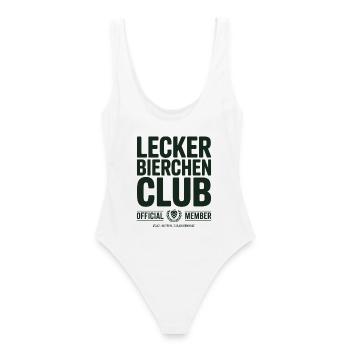 Lecker Bierchen Club Bier Spruch JGA Malle Bier - Frauen Badeanzug - Weiß - Hinten - AI Model Female 172 dark (172cm)