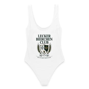 Lecker Bierchen Club Bier Spruch JGA Malle Bier - Frauen Badeanzug - Weiß - Hinten - AI Model Female 172 dark (172cm)
