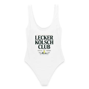Lecker Kölsch Club Kölle Kölner Bier Brauhaus Köln - Frauen Badeanzug - Weiß - Hinten - AI Model Female 172 dark (172cm)