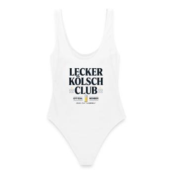 Lecker Kölsch Club Kölle Kölner Bier Brauhaus Köln - Frauen Badeanzug - Weiß - Hinten - AI Model Female 172 dark (172cm)