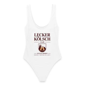 Lecker Kölsch Club Kölle Kölner Bier Brauhaus Köln - Frauen Badeanzug - Weiß - Hinten - AI Model Female 172 dark (172cm)