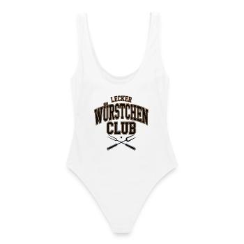 Würstchen Club Bratwurst Grillen JGA Grillmeister - Frauen Badeanzug - Weiß - Hinten - AI Model Female 172 dark (172cm)
